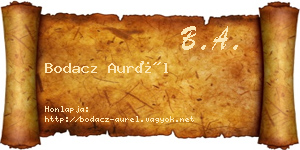 Bodacz Aurél névjegykártya